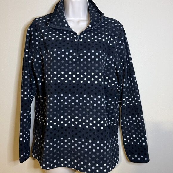 Old Navy Tops - Old Navy size large black and white fleece